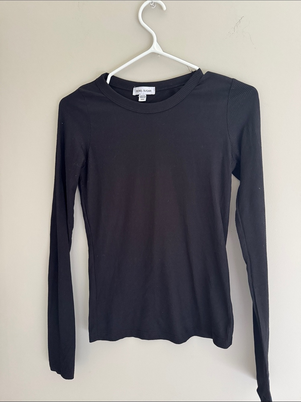 REBEL SUGAR RIBBED LONG SLEEVE